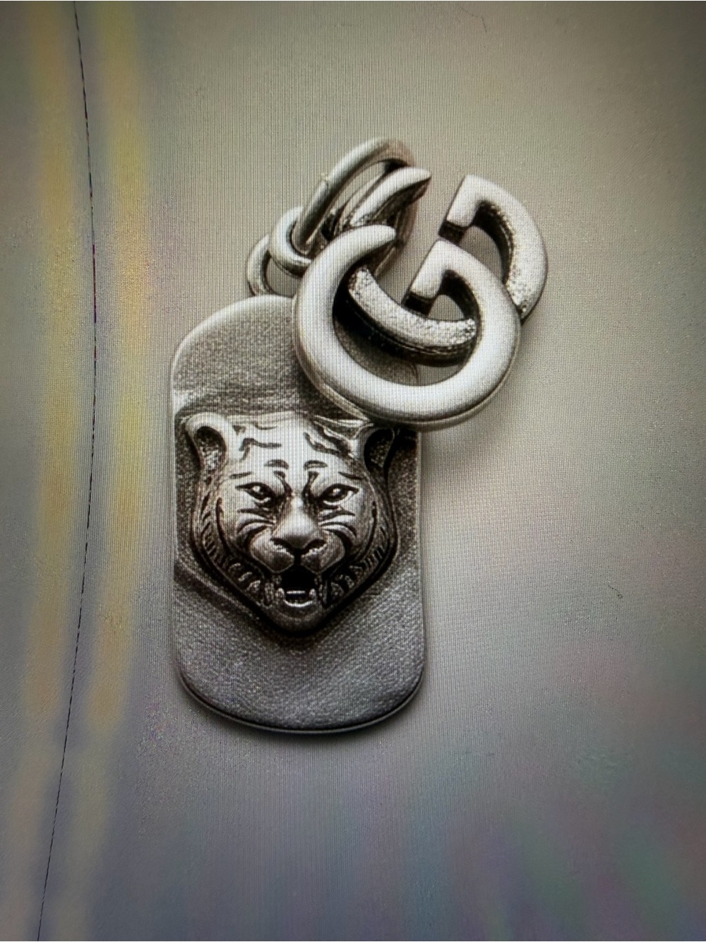 Silver Tiger Head  zipper pull  pendant